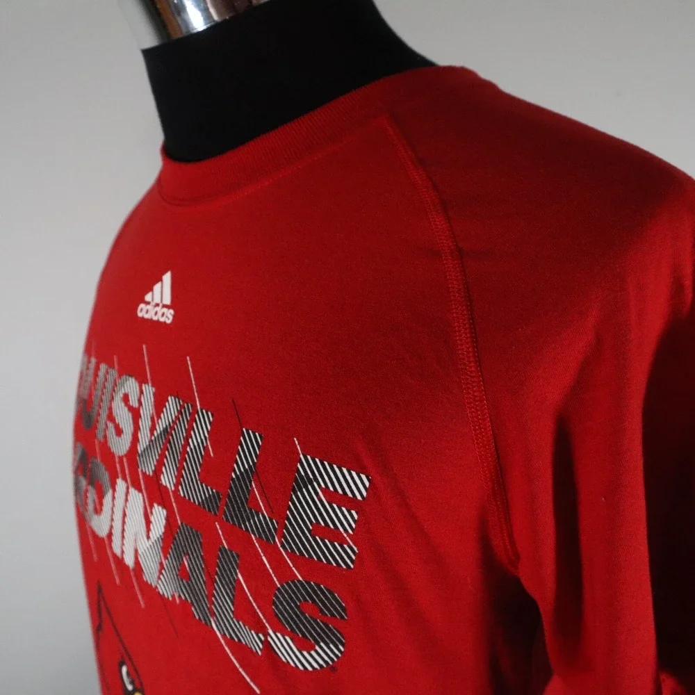 Louisville‎ Cardinals Shirt Mens Medium Adidas Ultimate Tee Red Short Sleeve
